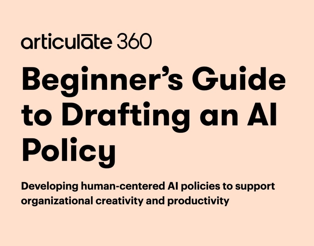 articulate 360 begginer guide to drafting AI policy