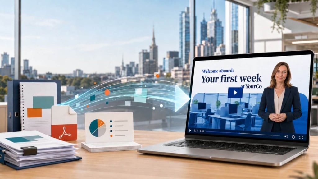 Training documents transformed into a video with Vyond Go